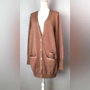 J.CREW Collection Double Knit Sparkle Cardigan Sweater